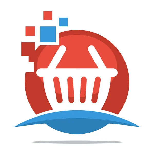 Иконный Логотип Цифрового Бизнеса Онлайн Шопинга — стоковый вектор