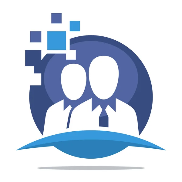 Logo Symbol Mit Dem Konzept Der Online Unterstützung Von Expertenteams — Stockvektor