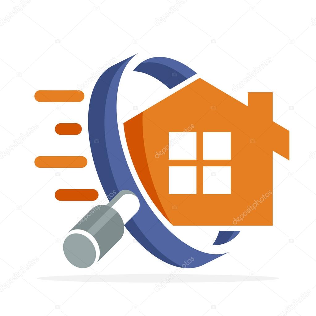 Logo icon with home search concept