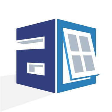 pencere çerçevesi ve ilk harfi A kombinasyonu ile ikonik logosu