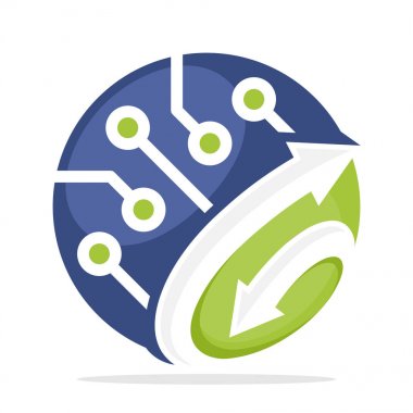 logo simge teknoloji geliştirme iş G ok bağlantıda ilk kombinasyonu ile için