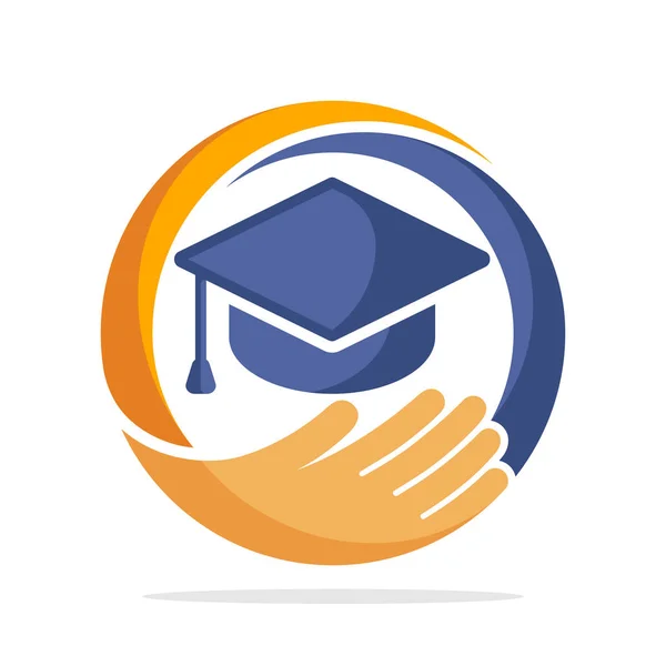 图标徽标与教育项目管理理念 — 图库矢量图片