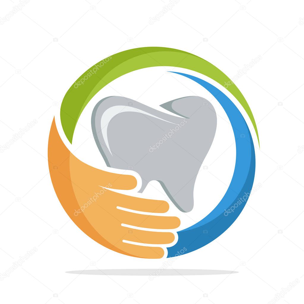 logo icon with the concept of dental care