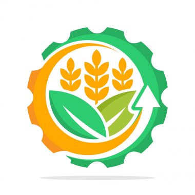 logo icon with the concept of increasing the commodity of food production clipart