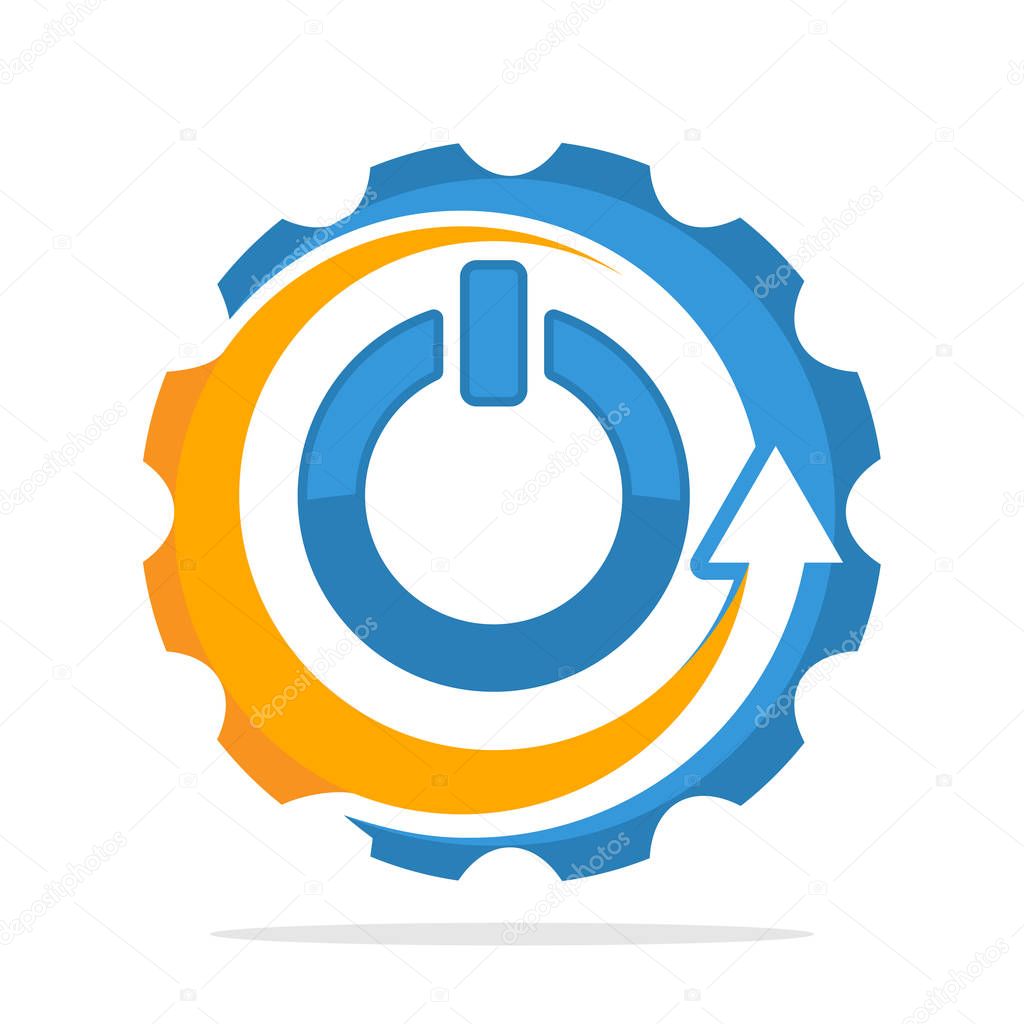 icon logo with the concept of energy management process