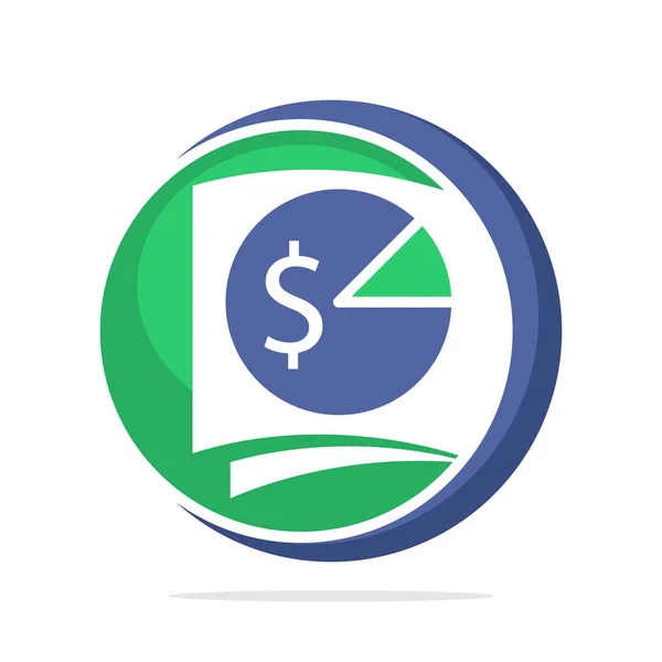 Logo Icona Con Concetto Gestione Contabile Dichiarazione Dei Redditi — Vettoriale Stock
