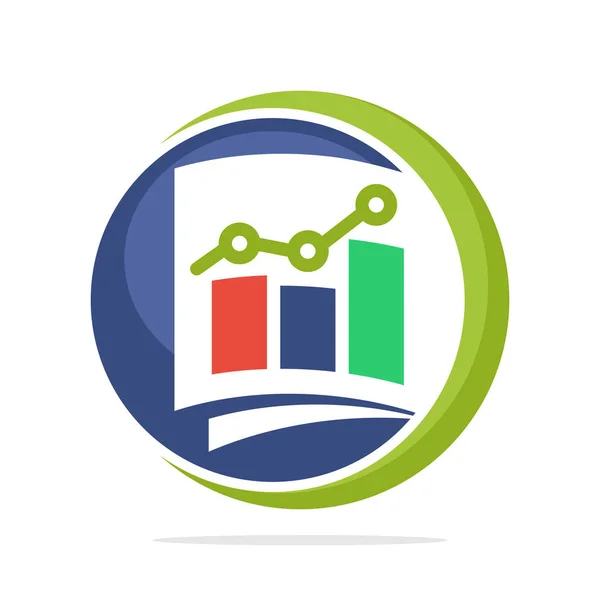 Icona Logo Con Concetto Gestione Contabile Relazioni Aziendali Vendite Investimenti — Vettoriale Stock