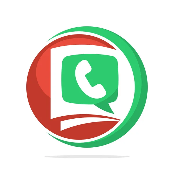 Значок Логотипу Концепцією Управління Даними Телефонної Контактної Інформації — стоковий вектор