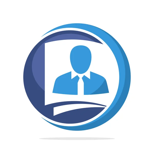 Logo Symbol Mit Konzept Dateiverwaltung Mitarbeiter Mitarbeiter Rekrutierung Überprüfung — Stockvektor