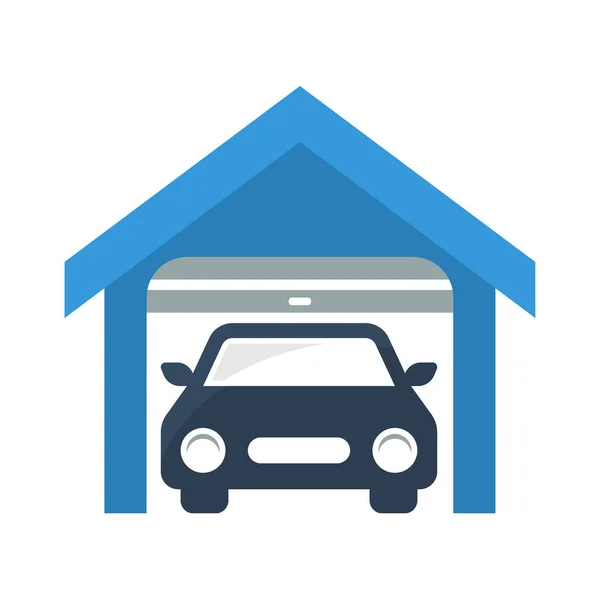 Vector Illustration Icon Car Garage Concept — Stock Vector