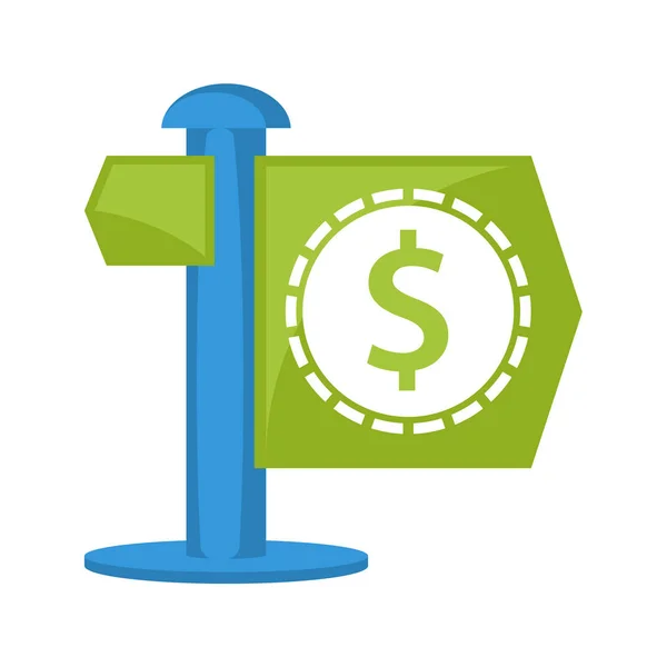Ikona Ilustrace Konceptualizovaný Směr Informací Pro Správu Peněz — Stockový vektor