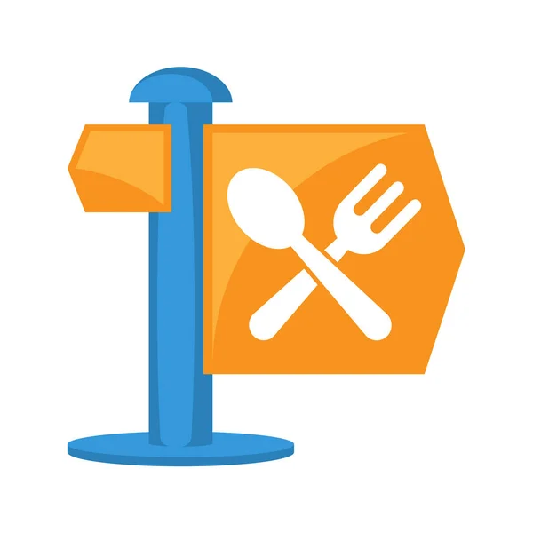 Illustratie Pictogram Concept Informatie Gids Voor Culinaire Diensten — Stockvector