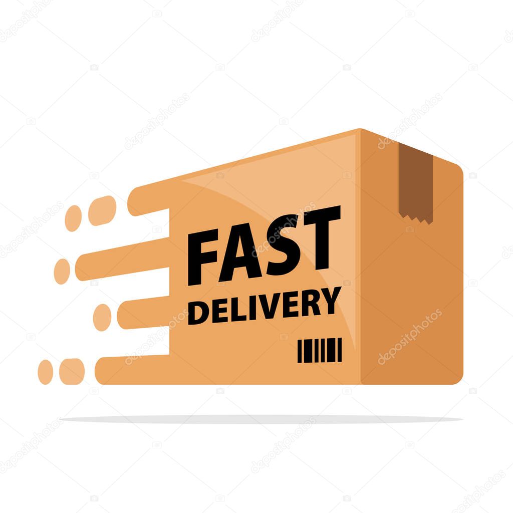 Illustrated icon with the concept of fast delivery service