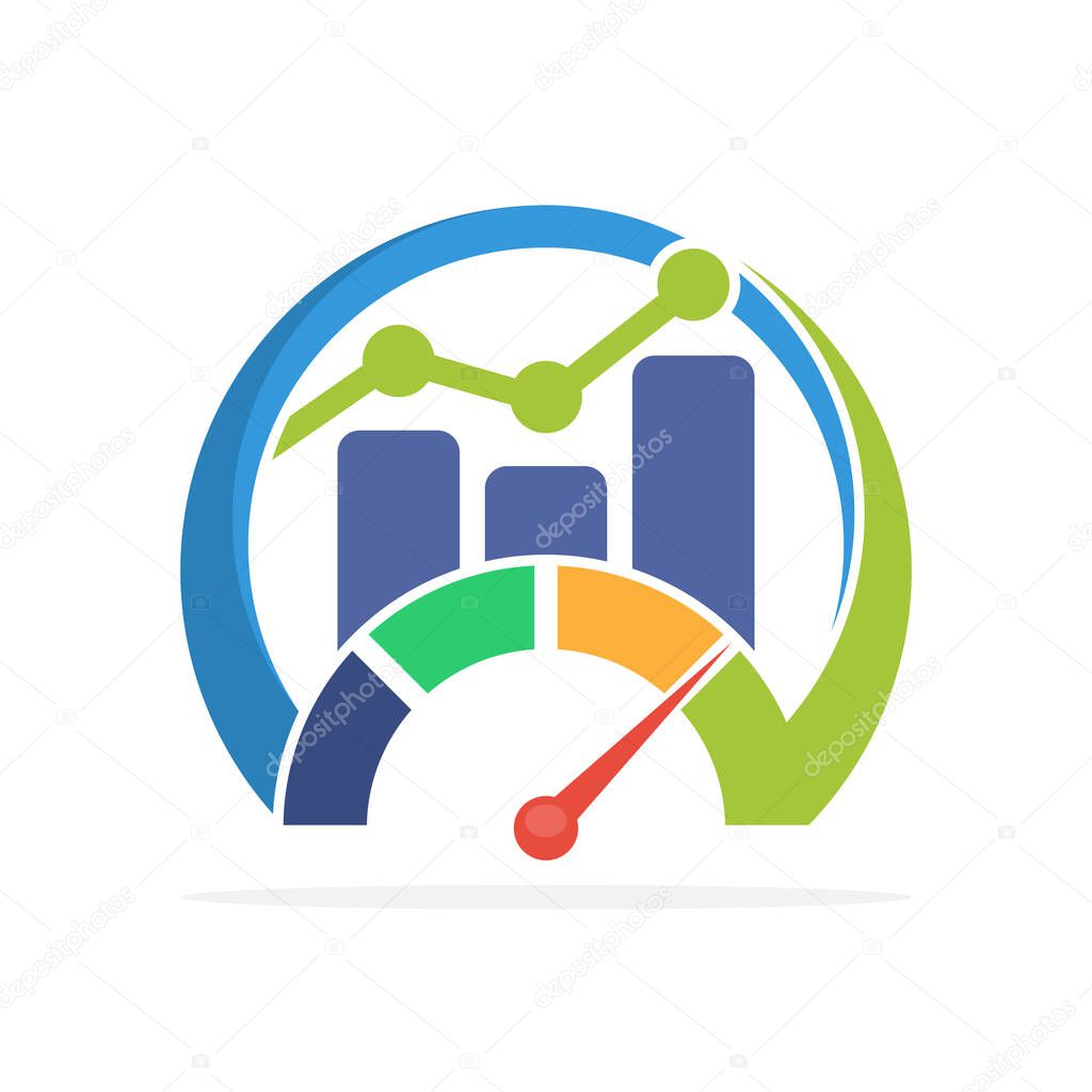 Illustrated icon with the concept of improving business performance