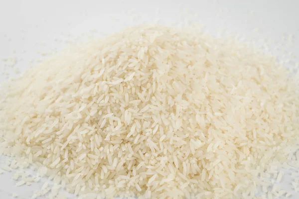 Arroz basmati, arroz blanco en primer plano — Foto de Stock