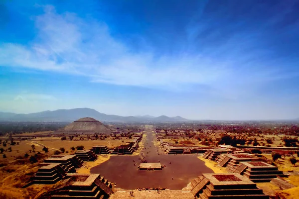 Teotihuacan piramides 스톡 사진