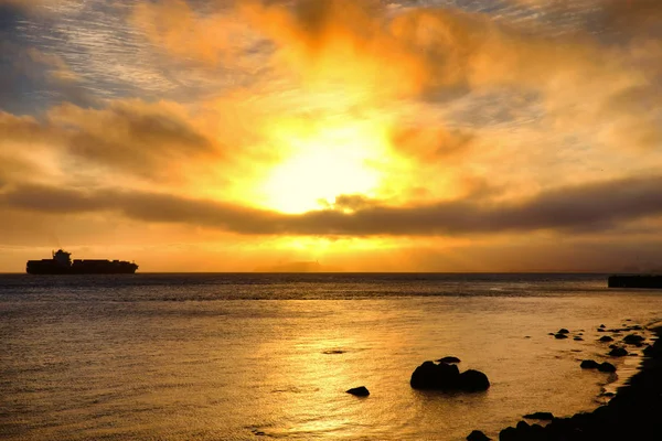 San Francisco Bay Area bei Sonnenuntergang — Stockfoto