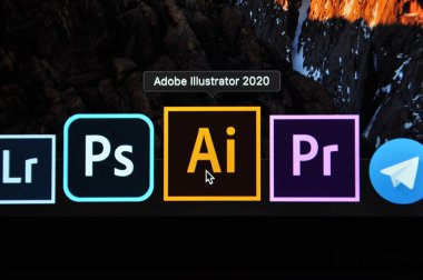 Kiev, Ukrayna - 24 Ocak 2020: Adobe Illustra kestirmesi