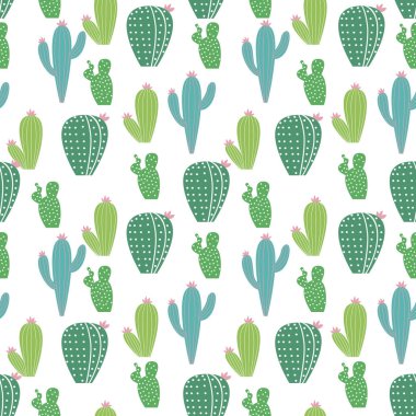 Kaktüs dikişsiz desen
