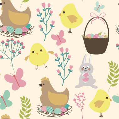 Mutlu Paskalya şirin seamless modeli