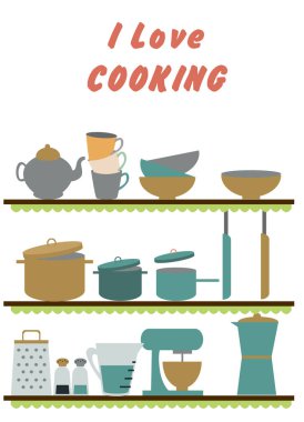 Ilove yemek kartı. Sofra ile mutfak rafları