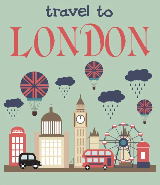 London City Royaume-Uni carte — Image vectorielle