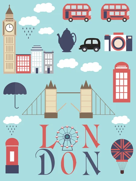 London City Royaume-Uni carte — Image vectorielle