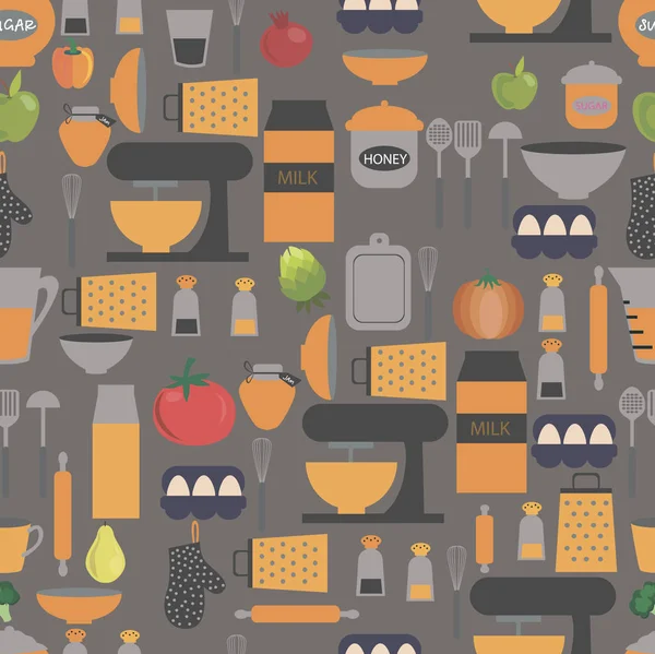 Modèle de cuisine mignon — Image vectorielle