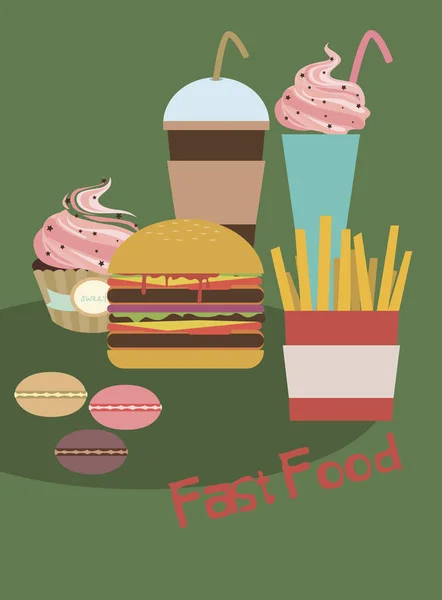 Design de fast food — Vetor de Stock