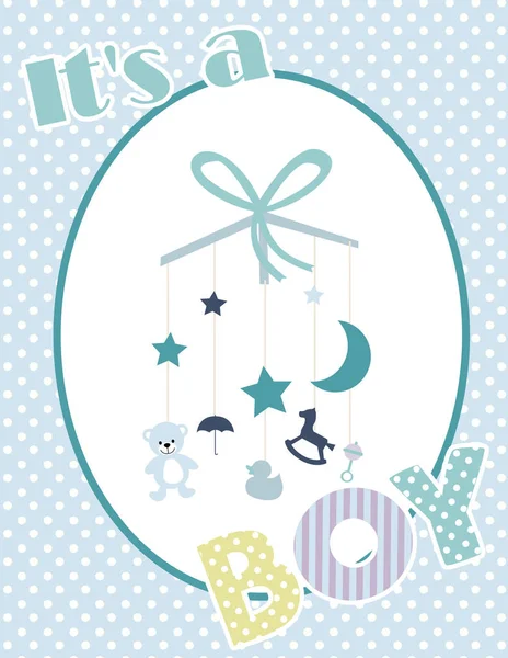 Modèle de carte Baby Shower — Image vectorielle