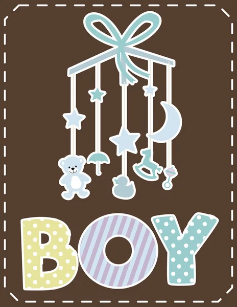 Μωρό ντους πρότυπο κάρτας — Διανυσματικό Αρχείο