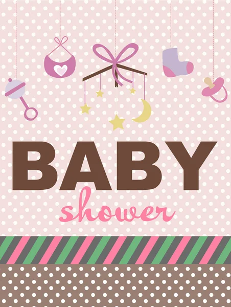 Cartão modelo Baby Shower — Vetor de Stock