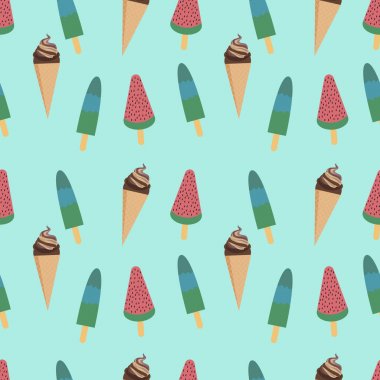 Dondurma yaz Dikişsiz desen