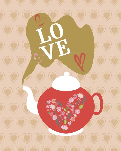 Happy Valentine's Day wenskaart. Liefde die je kaart — Stockvector