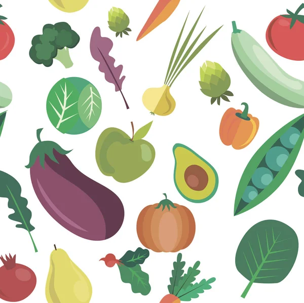 Patrón de verduras vectoriales — Vector de stock