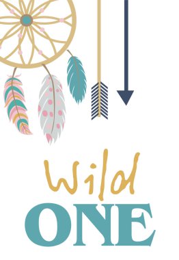 Vahşi bir. Bebek duş kartı