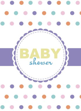 Bebek duş kutlama tebrik ve davetiye kartı