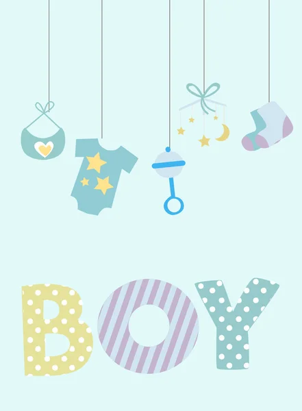 Carte de vœux et d'invitation pour la fête de Baby Shower — Image vectorielle