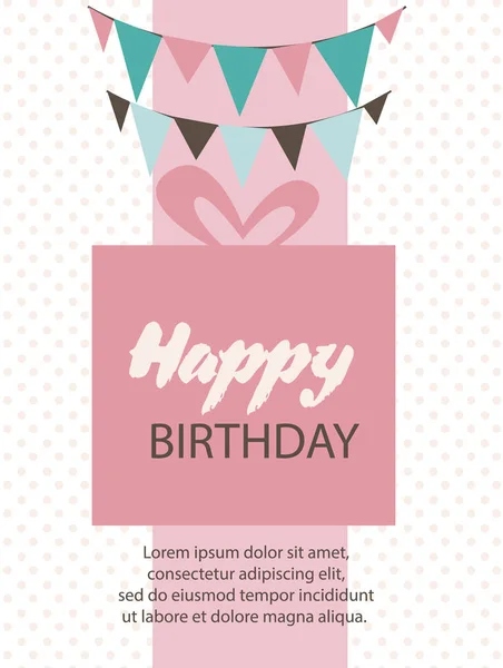 Tarjeta de cumpleaños feliz — Vector de stock