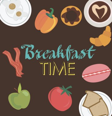 Sabah kahvaltı kavramı poster