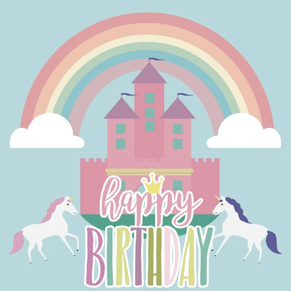 Magic birthday party card — Stock Vector