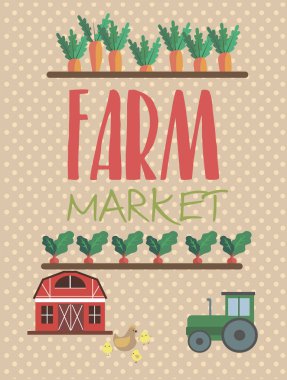 Çiftlik manzara kartı 