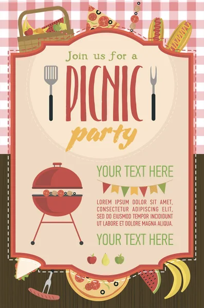 Yaz piknik parti davetiye 