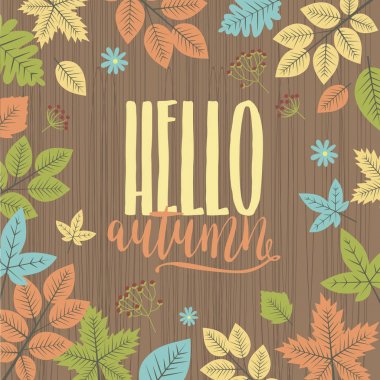 Merhaba sonbahar kartı.