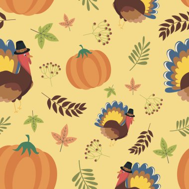 Şükran günü seamless modeli