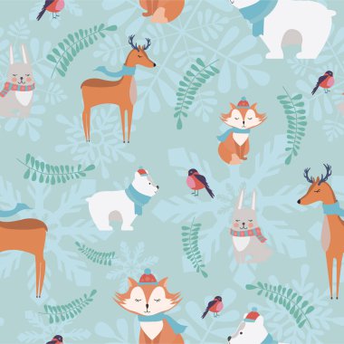 sevimli Noel seamless modeli 