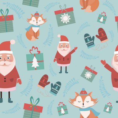 sevimli Noel seamless modeli 