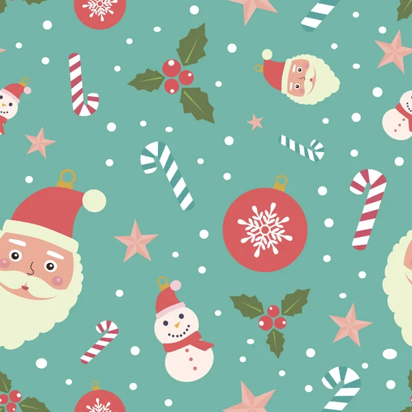 Mignon motif sans couture de Noël — Image vectorielle