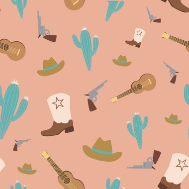 Kovboy tarzı seamless modeli