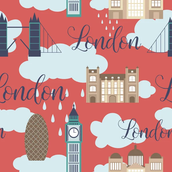 London landmarks seamless pattern